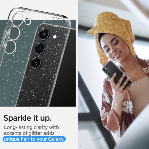 Spigen Samsung Galaxy S23 Case Liquid Crystal Glitter Clear