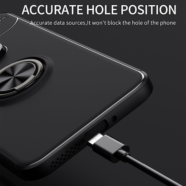 Etui med Ringholder til Xiaomi 14 Pro Sort
