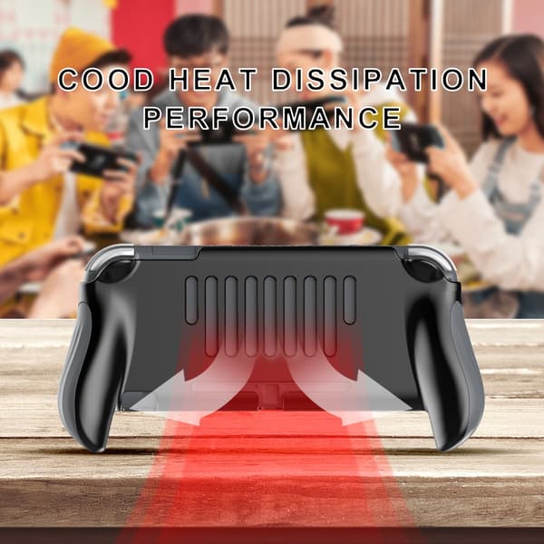 Nintendo Switch Lite Kuori Ergonomisilla Kahvoilla Harmaa
