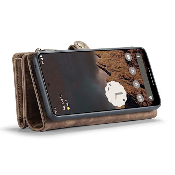 CaseMe Multi-Slot 2 i 1 Plånboksfodral Google Pixel 9 Pro Brun