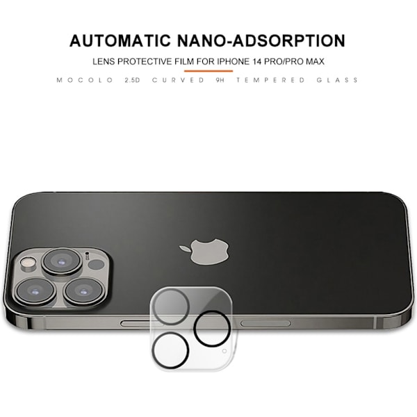 Mocolo täydellinen kameransuojus iPhone 14 Pro Max karkaistu lasi