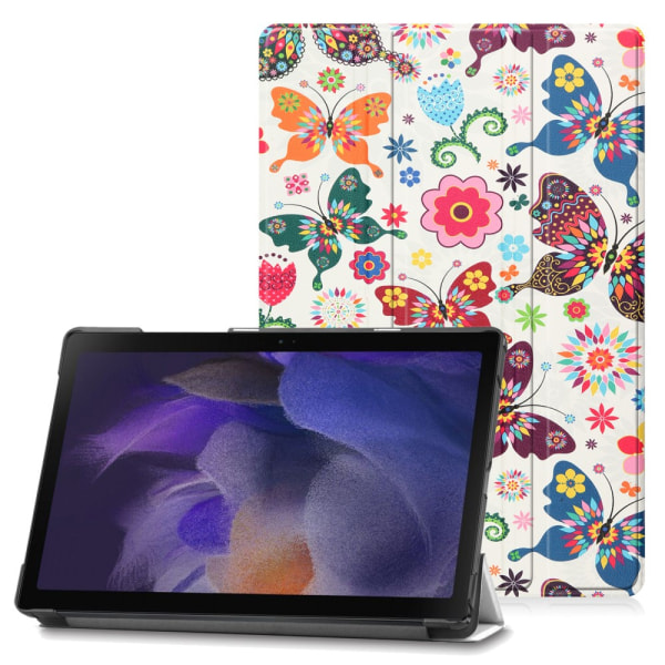 Samsung Galaxy Tab A8 10.5 etui Tri-fold Butterflies Hvid