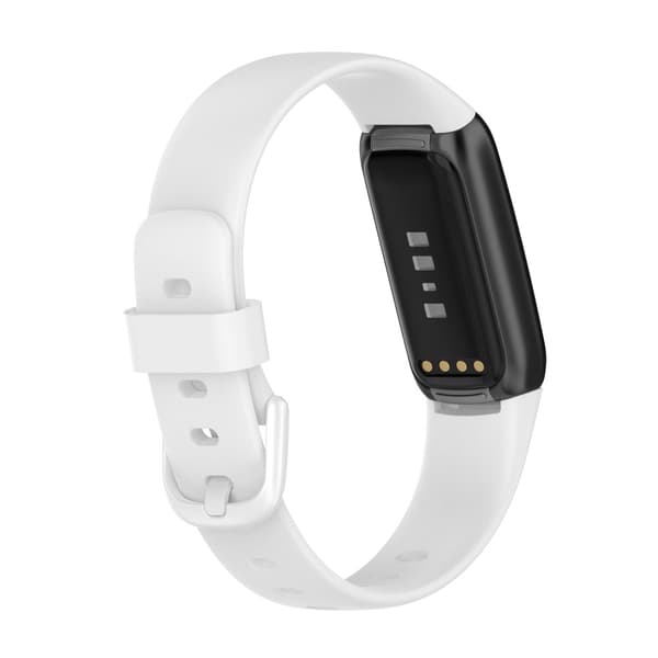 Fitbit Luxe silikonearmbånd i hvid (S)