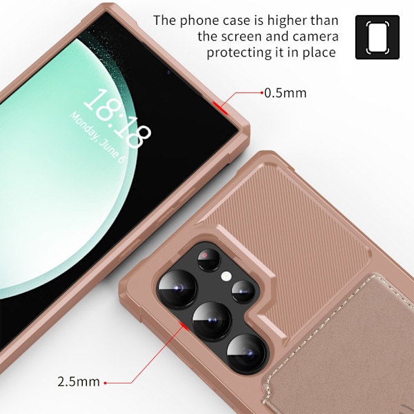 Monitoiminen Kotelo Samsung Galaxy S25 Ultra Vaaleanpunainen