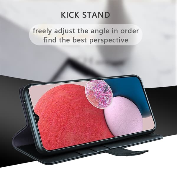 Äkta Läderfodral Samsung Galaxy A13 Svart