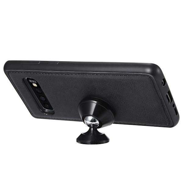 Magnetisk læderpung Samsung Galaxy S10 Sort