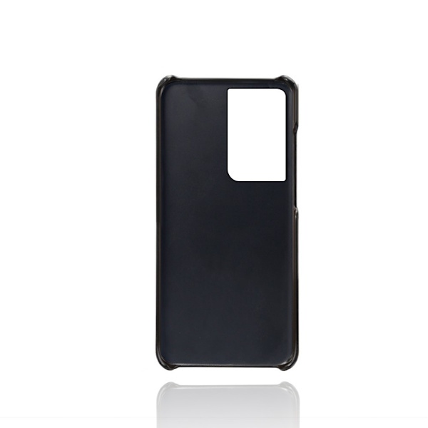 Samsung Galaxy S21 Ultra -nahkakotelo, jossa korttipaikat, musta
