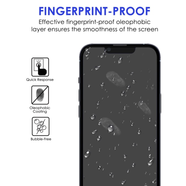 Fuld dækning hærdet glas skærmbeskytter iPhone 14 Pro Max Sort