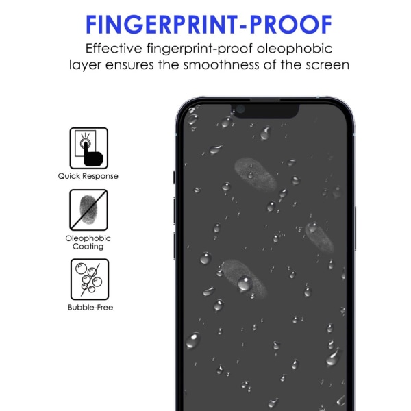 Hærdet glas skærmbeskytter til iPhone 14 Pro Max - Sort