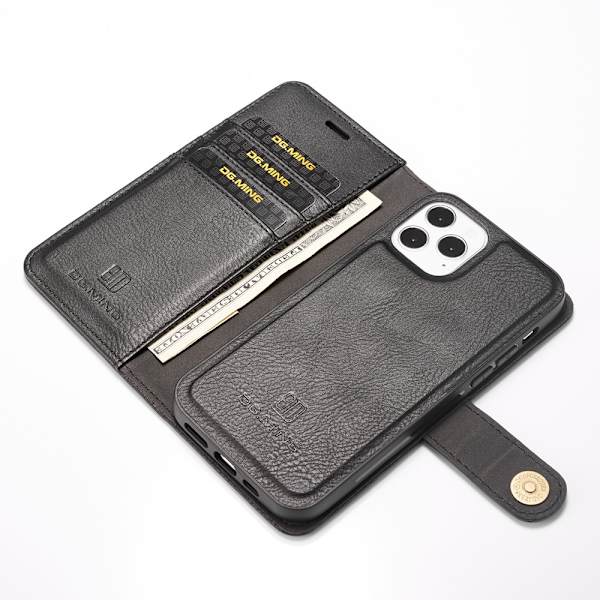 DG.MING 2-i-1 Magnet Pung iPhone 13 Pro Sort