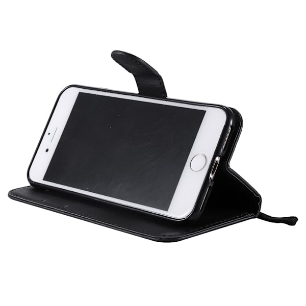 Magnetisk læderpung til iPhone 7/8/SE Sort