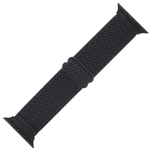 Flettet nylonrem til Apple Watch 45mm Series 9 Sort