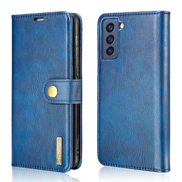DG.MING 2-in-1 Magnet Plånboksfodral Samsung Galaxy S21 FE Sininen