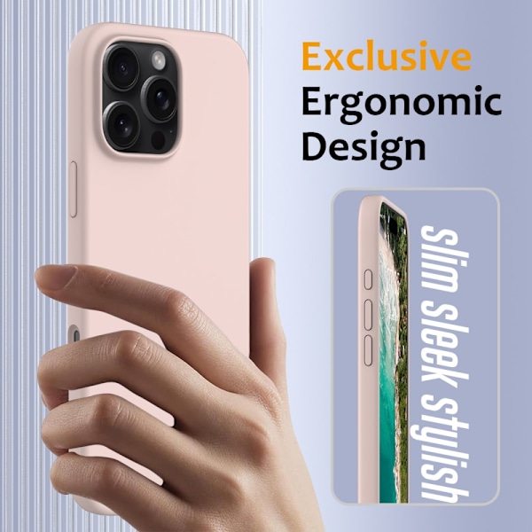 MagSafe-silikonikuori iPhone 16 Prolle, vaaleanpunainen