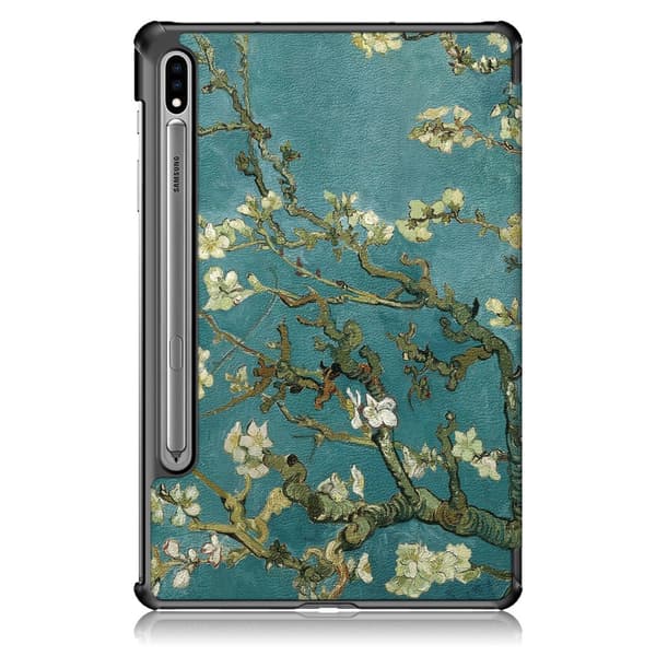 Samsung Galaxy Tab S7/S8 Kotelo Tri-fold Kirsikankukat