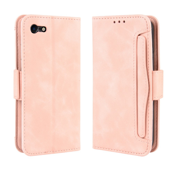 Monikäyttöinen lompakkokotelo iPhone 7/8/SE, vaaleanpunainen