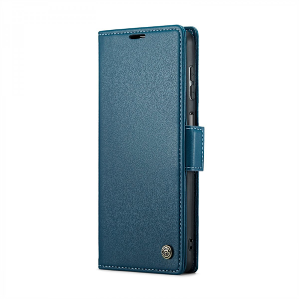 CaseMe Slim Plånboksfodral RFID-skydd Samsung Galaxy A14 Blå