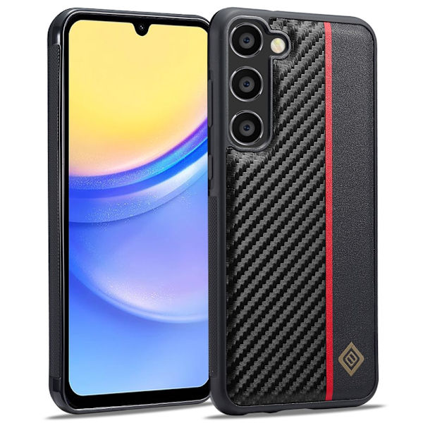 LC.IMEEKE Kuori Samsung Galaxy A15 Hiilikuitutekstuurista