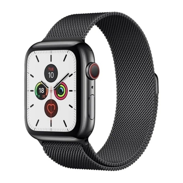Milanese Loop Armband Apple Watch 41mm Series 9 Svart