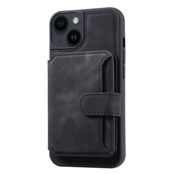 Multi-Slot Skal RFID-beskyttelse iPhone 15 Sort