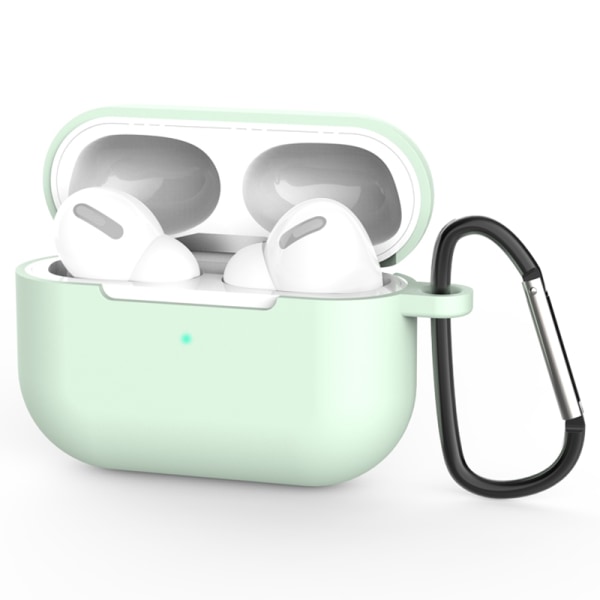 Silikonskal Med Karbinhake Apple AirPods Pro Ljusgrön