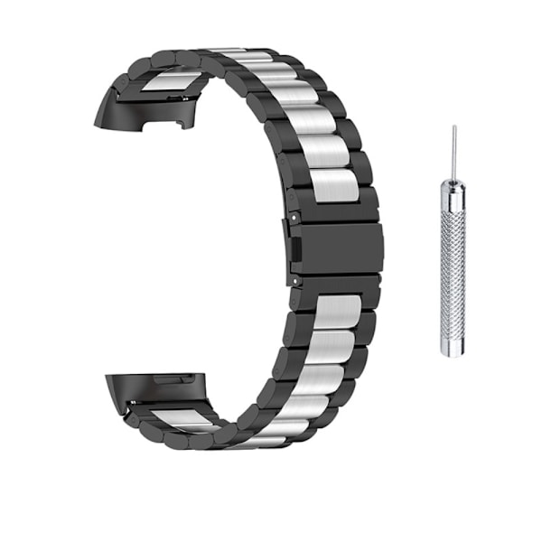 Metalarmbånd Fitbit Charge 5 Sort/Sølv