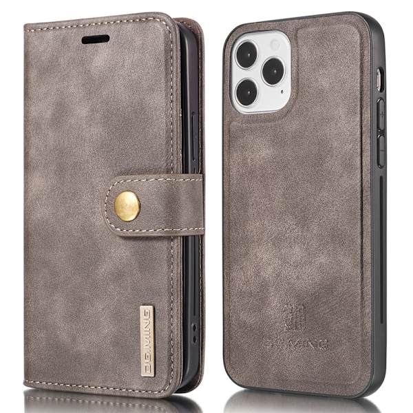 DG.MING 2-in-1 Magnet Plånboksfodral iPhone 13 Pro Max Ruskea