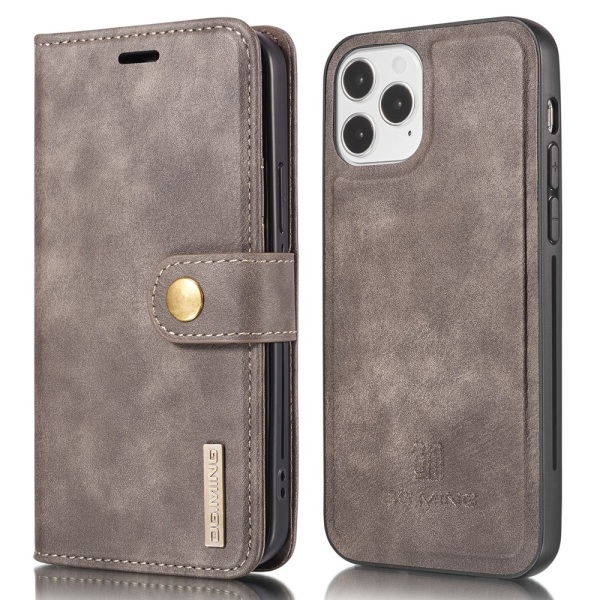 DG.MING 2-in-1 Magnet Wallet iPhone 13 Pro Max Brown