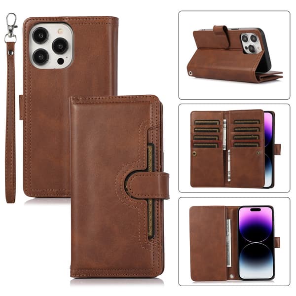 Pungetui Multi-Slot iPhone 15 Pro Max Brun