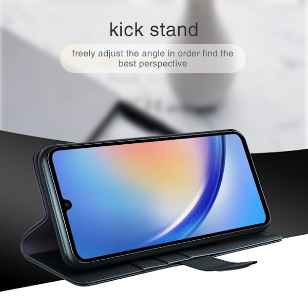 Ægte læderetui Samsung Galaxy A35 Sort