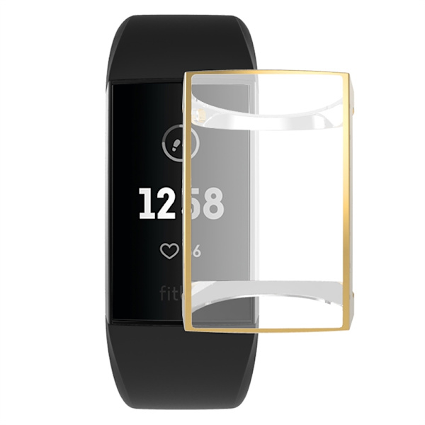 Heltäckande TPU Skal Fitbit Charge 3/4 Guld