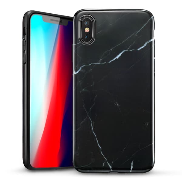 ESR Slim Soft Skal iPhone XS Max Marmor Sort