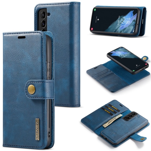 DG.MING 2-in-1 Magnet Wallet Samsung Galaxy S24 Plus Blue