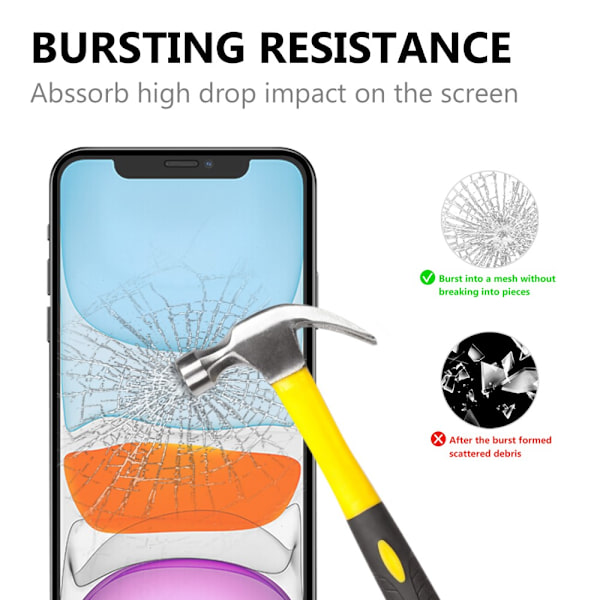 Hærdet glas skærmbeskytter til iPhone 12 Pro Max - Sort