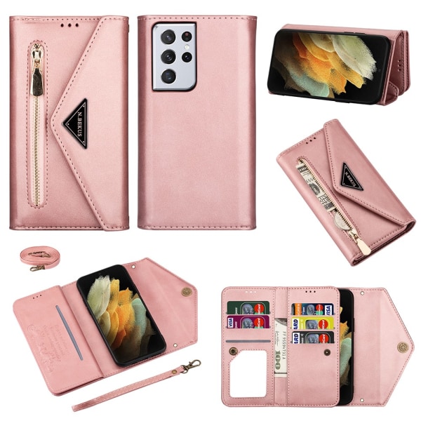 Pungetui Samsung Galaxy S21 Ultra Rose Guld