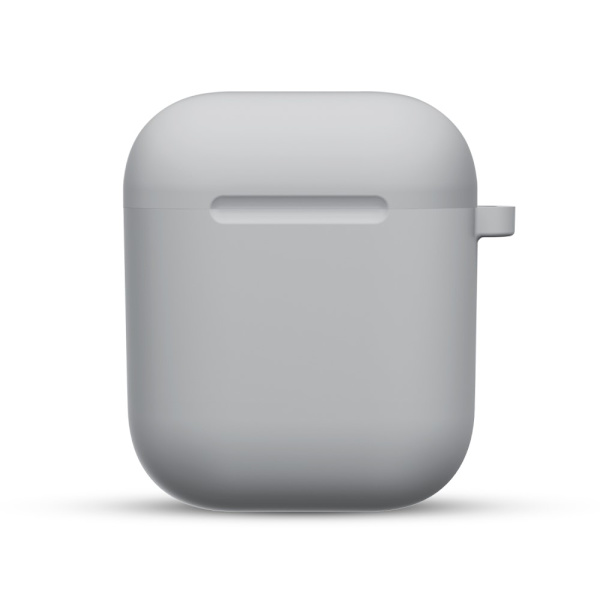 Silikonskal Med Karbinhake Apple AirPods Grå