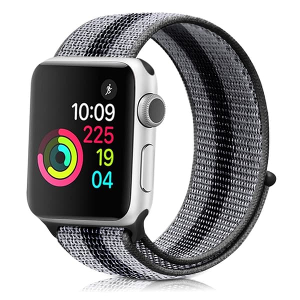 Nylonrem til Apple Watch Apple Watch Ultra 2 49mm Grå/Sort
