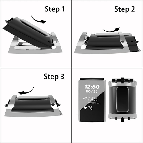 Heltäckande TPU Skal Fitbit Charge 3/4 Silver