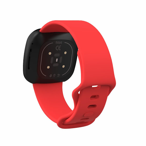 Silikone Rem Fitbit Versa 3/Sense Rød