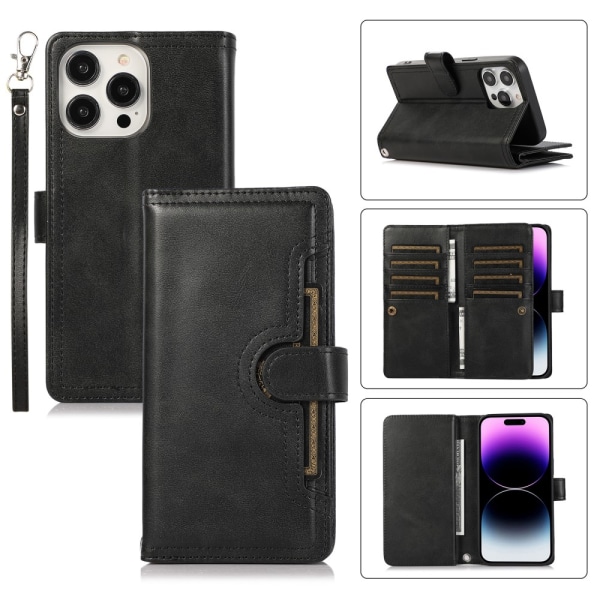 Plånboksfodral Multi-Slot iPhone 15 Pro Svart