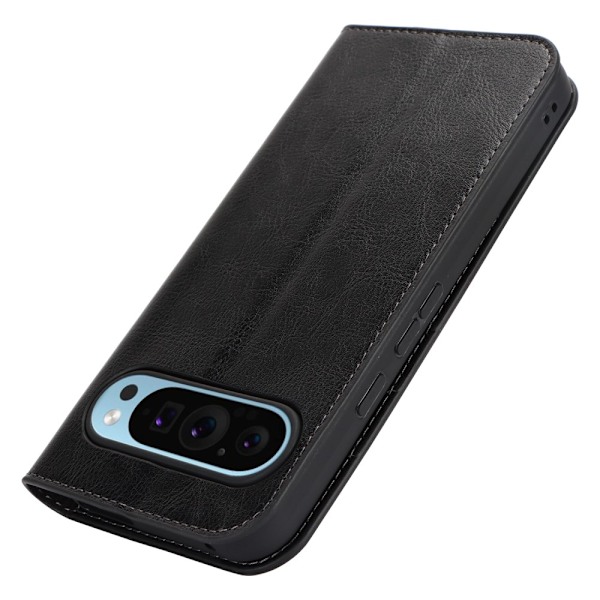 Mobilcover Google Pixel 9 Pro XL Ægte Læder Sort