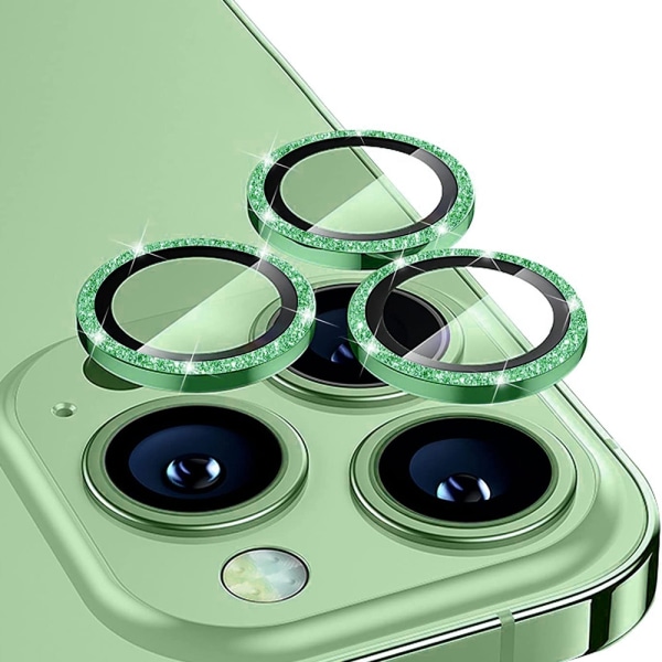Hat Prince Glitter Linssinsuoja iPhone 14 Pro/14 Pro Max Green