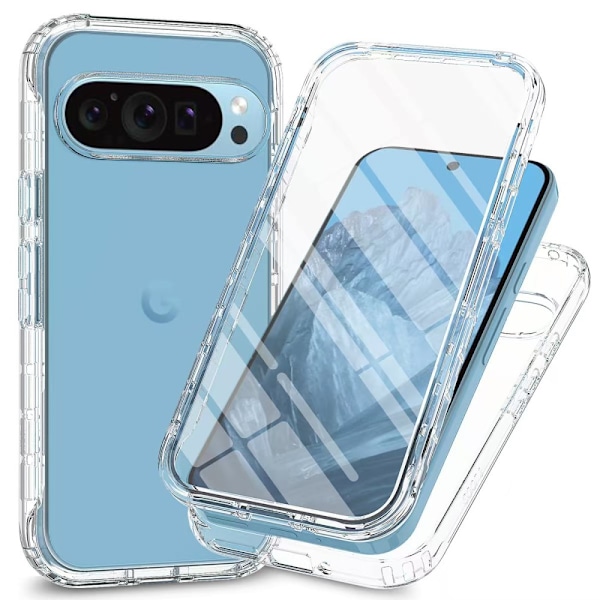 360 Täyspeitto Reuna Kotelo Google Pixel 9 Pro XL Läpinäkyvä