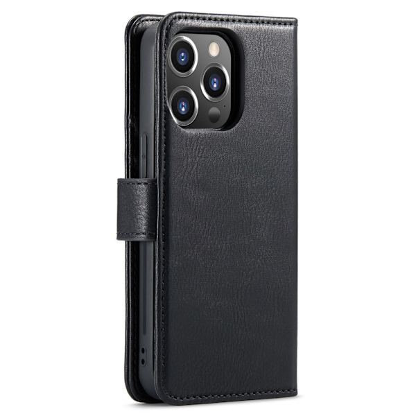 DG.MING 2-in-1 Magnet Wallet iPhone 15 Pro Black