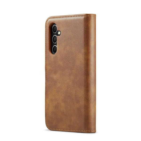 DG.MING 2-in-1 Magnet Wallet Samsung Galaxy S24 FE Cognac