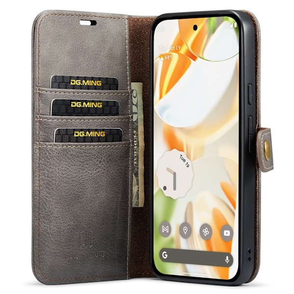 DG.MING 2-in-1 Magneetilla Varustettu Lompakko Google Pixel 9 Ruskea
