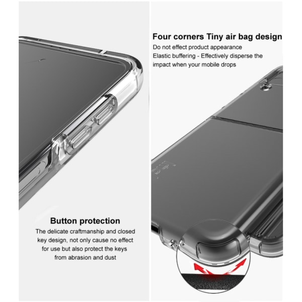 IMAK Samsung Galaxy Z Flip 4 Case TPU Crystal Clear