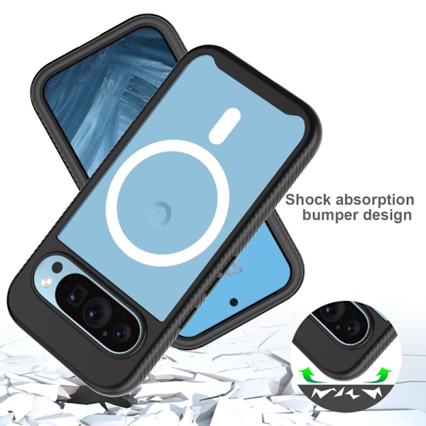 360 Full Cover Edge MagSafe Case Google Pixel 9 Sort