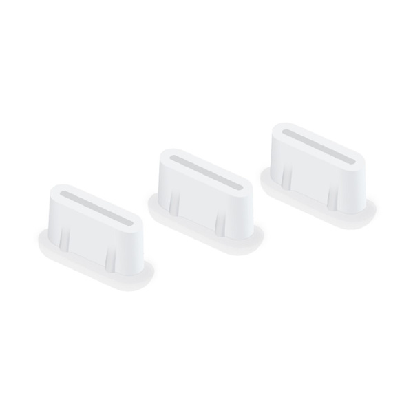 Dammplugg Silikon USB-C 3-pack Vit