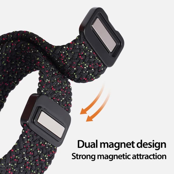 Dux Ducis elastisk nylonvævet rem til Apple Watch 41mm serie 9, sort
